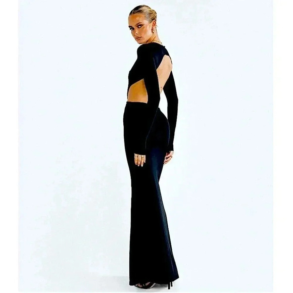 New Princess Polly Cut Out Maxi Dress Heuston Formal Gown Rare Holiday Glam - Picture 1 of 11